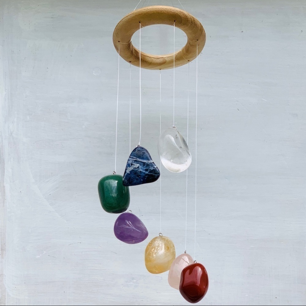 Chakra Stone Wind Chime or Indoors Mobile